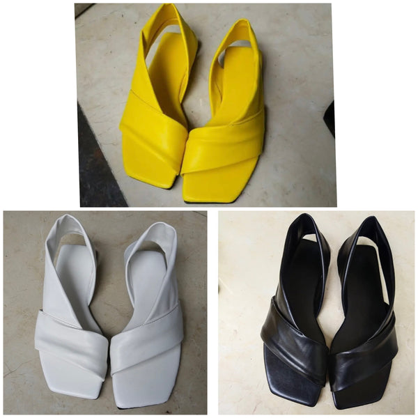 Women Fashion Faux Leather Flat Sandals