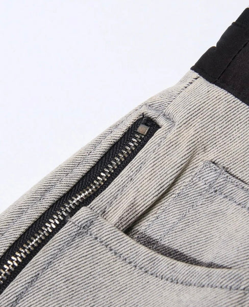 Women Fashion Gray Denim Skirt
