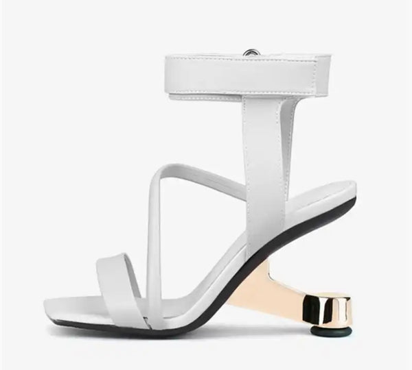 Women Open Toe Fashion Heel Ankle Strap Sandals