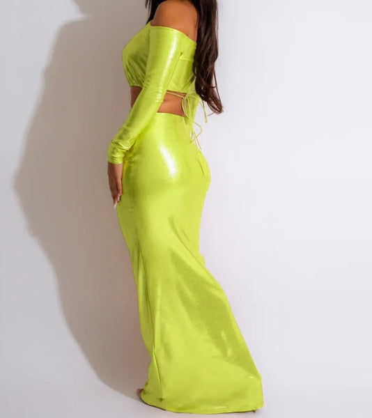Women Sexy PU Full Sleeve Hollow Out Maxi Dress