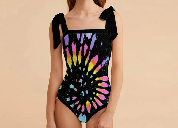 Women Sexy Tie Dye Swimsuit Cover Up Set