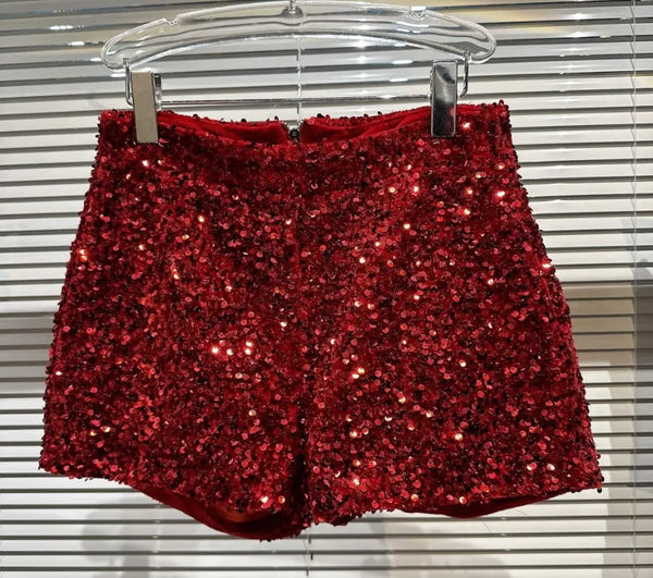 Women Sequins Fashion Mini Shorts