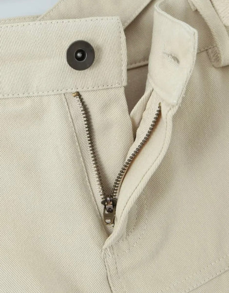 Women Side Pocket Solid Color Fashion Skirt
