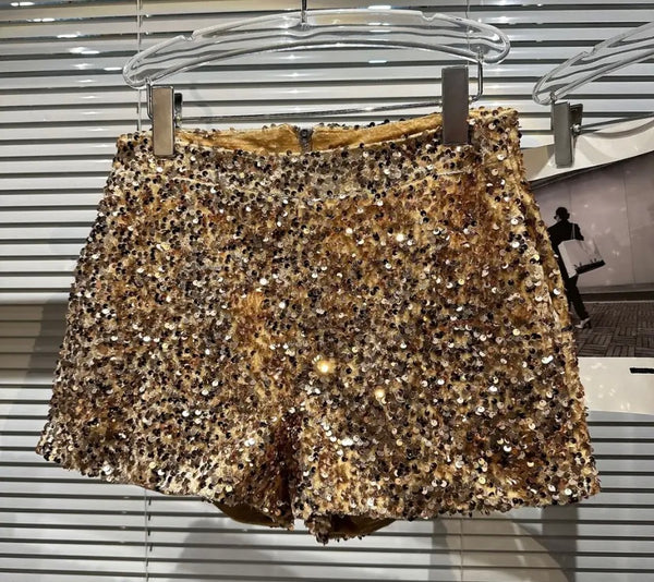 Women Sequins Fashion Mini Shorts
