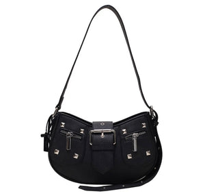 Women Fashion Pocket Buckled Handbag Purse
