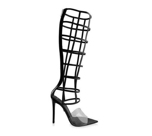 Women Fashion Open Toe Gladiator Knee High Sandals