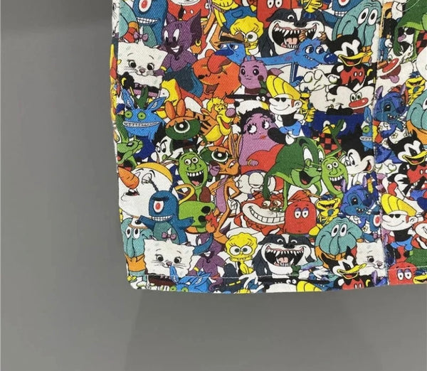 Women Cartoon Print Fashion Denim Skirt
