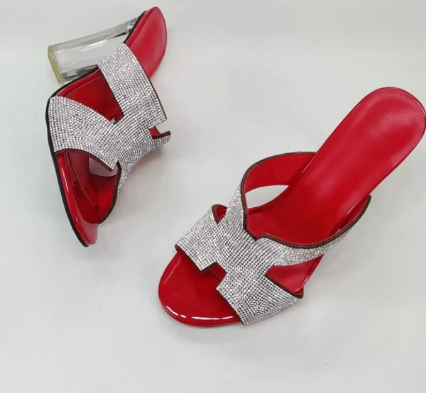 Women Bling Open Toe Transparent High Heel Sandals
