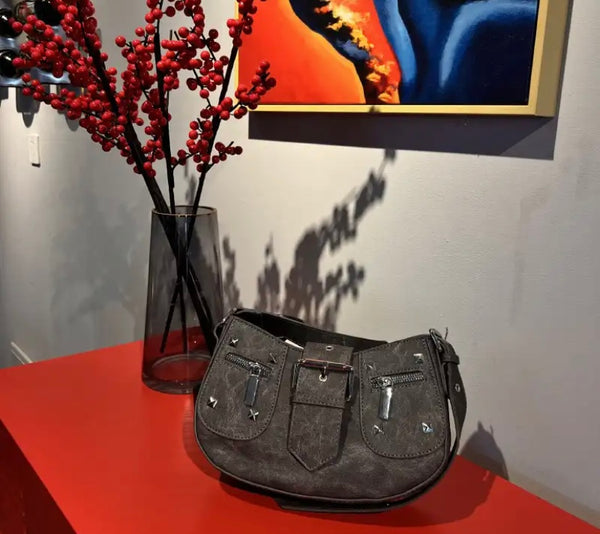 Women Fashion Pocket Buckled Handbag Purse