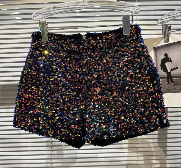 Women Sequins Fashion Mini Shorts