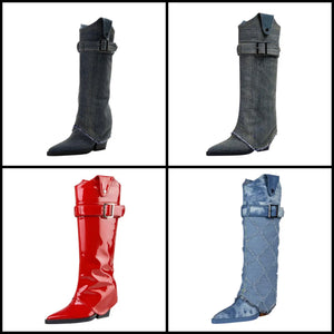 Women Fashion Detachable Western Boots