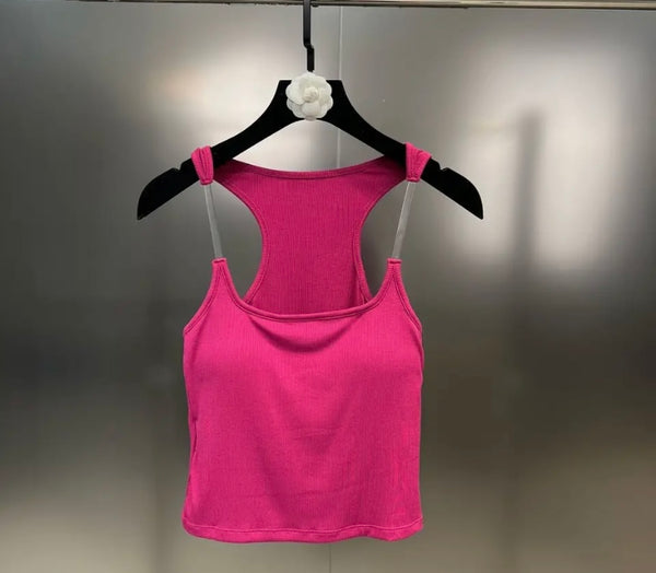 Women Solid Color Fashion Sleeveless Tank Top