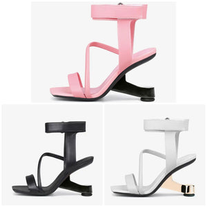 Women Open Toe Fashion Heel Ankle Strap Sandals