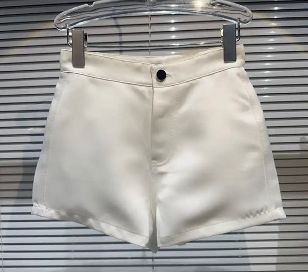 Women Solid Color Satin Sexy Shorts