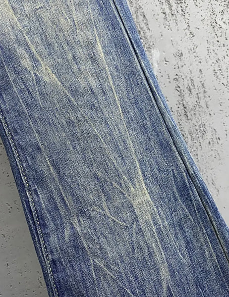 Women Fashion Stone Washed Wide Leg Denim Pants