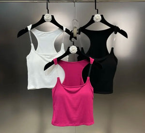 Women Solid Color Fashion Sleeveless Tank Top