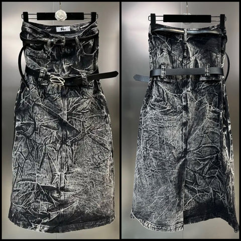 Women Sexy Strapless Denim Tube Dress