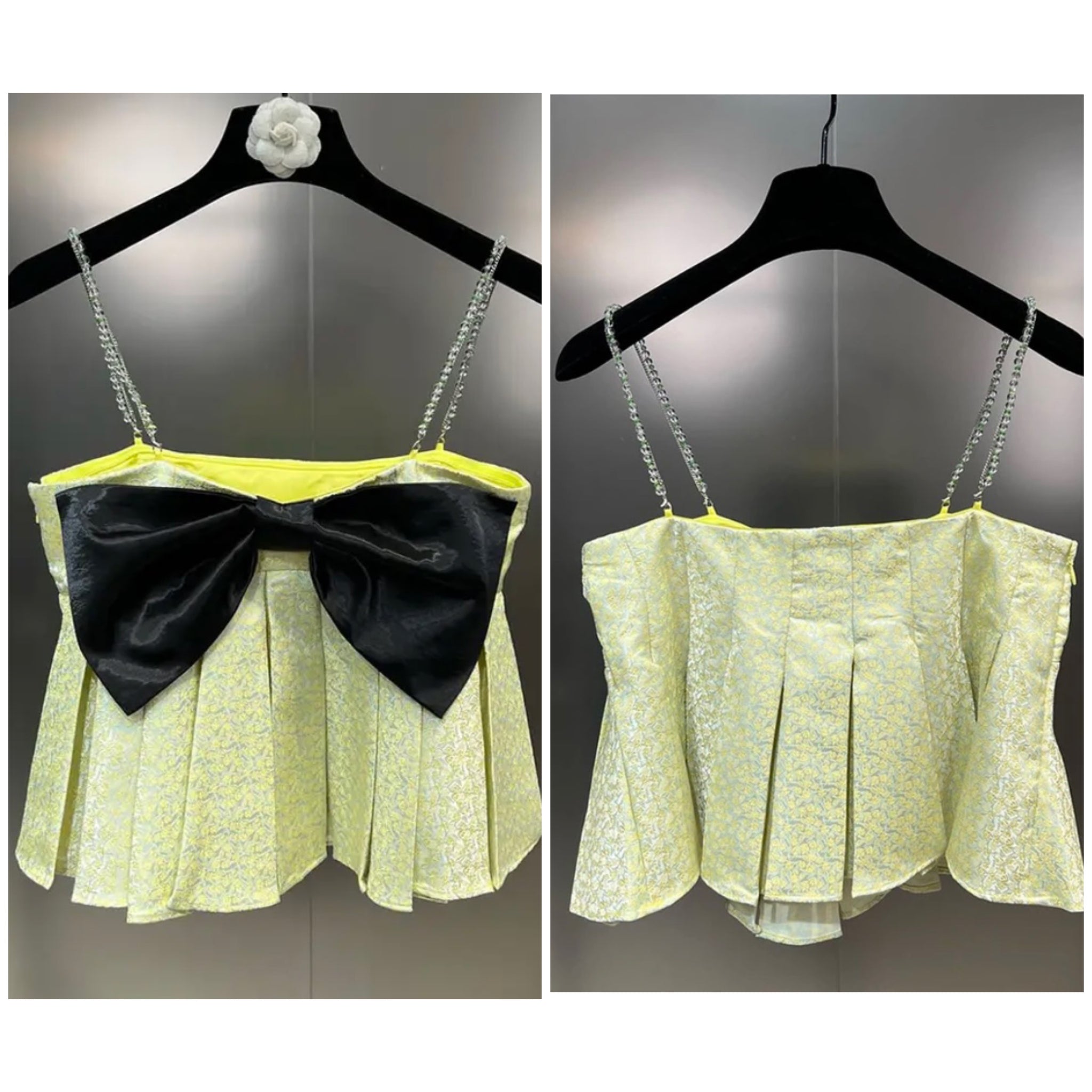 Women Sleeveless Fashion Bow Crop Top