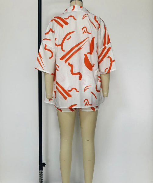 Women Printed Sexy Fashion Three Piece Short Set