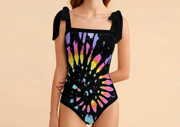 Women Sexy Tie Dye Swimsuit Cover Up Set