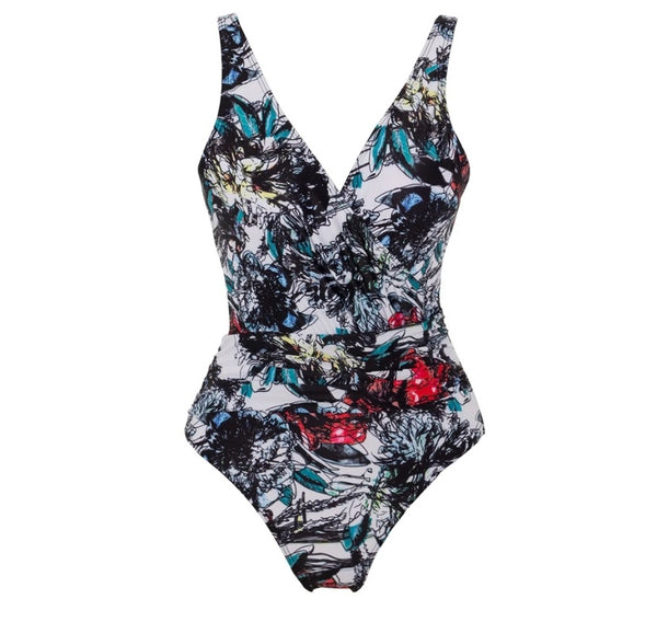 Women Sexy Colorful Print Swimsuit Cover Up Set