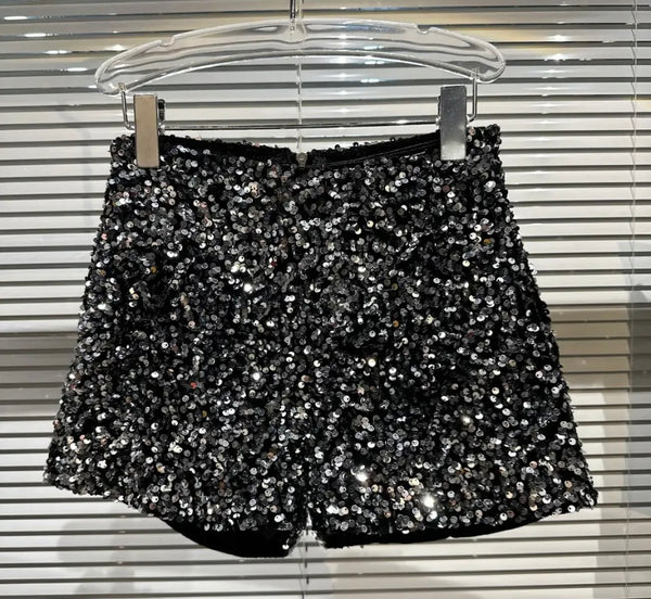Women Sequins Fashion Mini Shorts