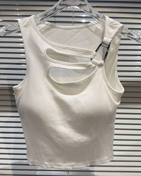 Women Fashion Sleeveless Tank Crop Top