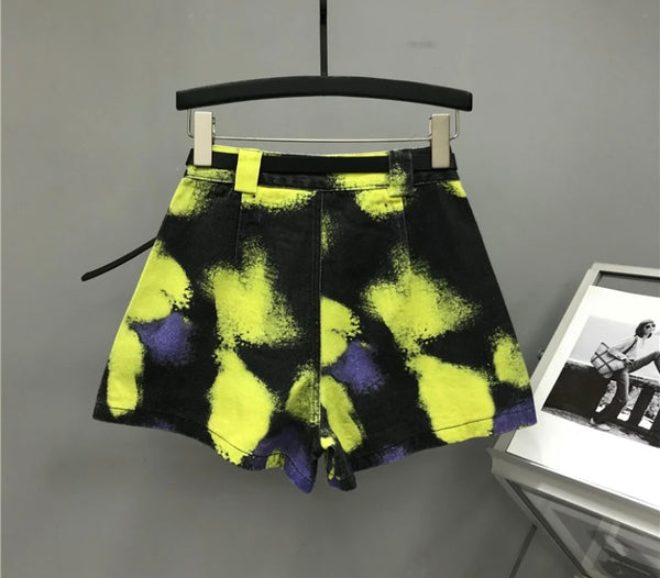 Women Colorful Pocket Fashion Shorts