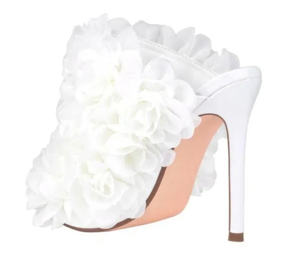 Women Open Toe Rose High Heel Sandals