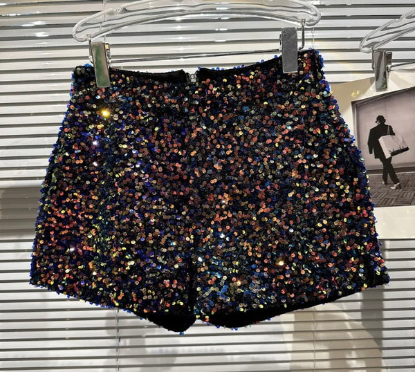 Women Sequins Fashion Mini Shorts