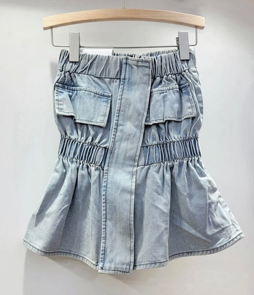 Women Strapless Pocket Fashion Crop Top