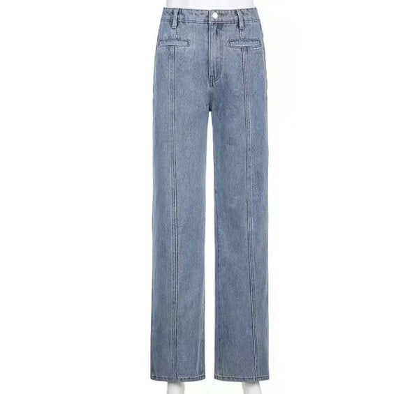 Women Fashion Star Print Denim Pants
