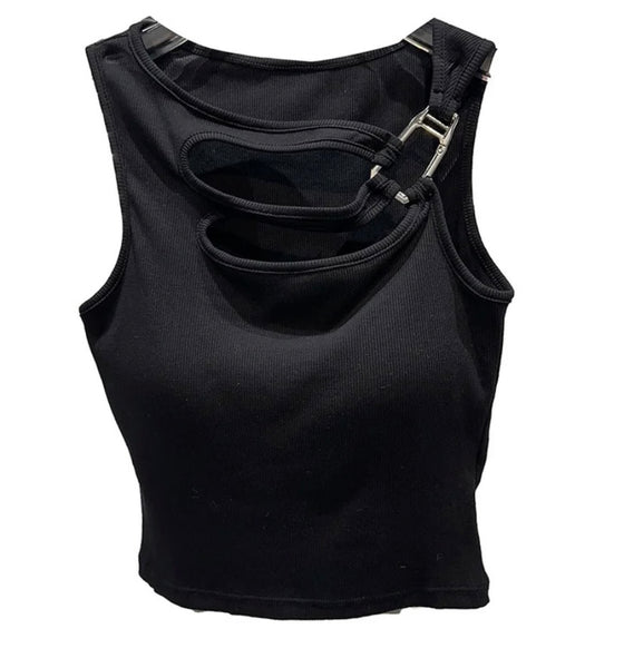 Women Fashion Sleeveless Tank Crop Top