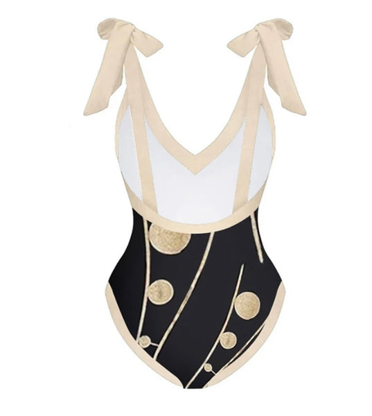 Women Printed Sexy Fashion Tie Up Swimsuit Cover Up Set