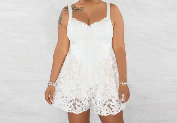 Women Sleeveless Sexy Lace Fashion Romper
