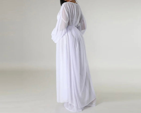 Women Mesh Solid Color Two Piece Pant Set