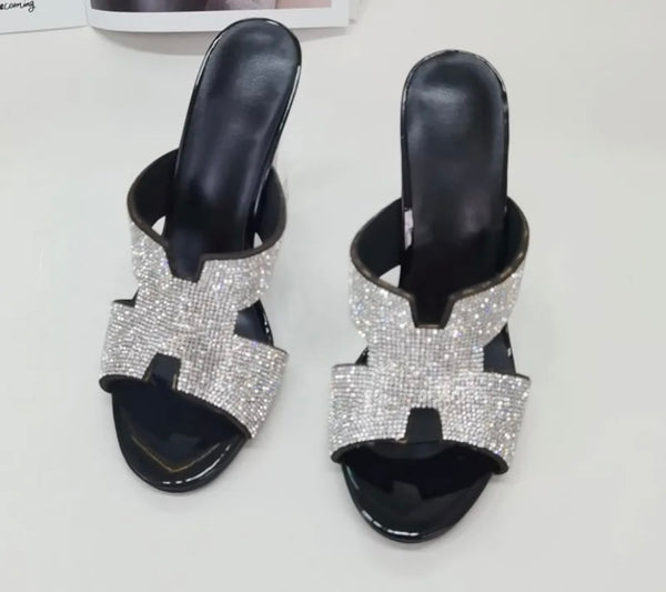 Women Bling Open Toe Transparent High Heel Sandals