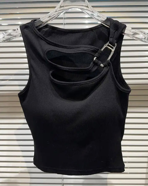 Women Fashion Sleeveless Tank Crop Top