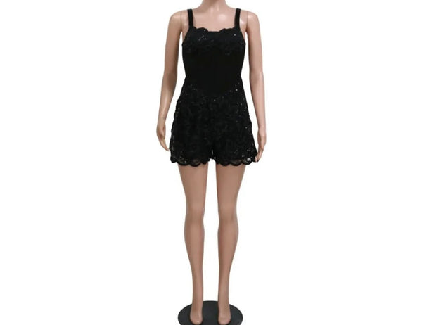 Women Sleeveless Sexy Lace Fashion Romper