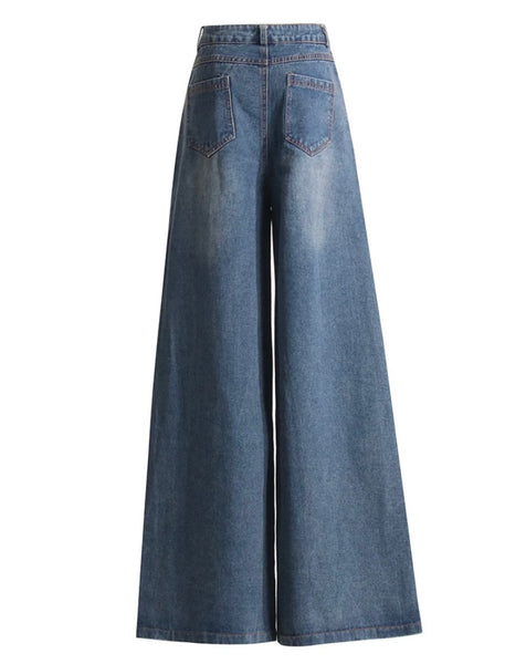 Women Fashion Sleeveless Denim Two Piece Pant Set