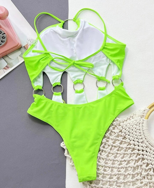 Women Sexy Hollow Out Halter Swimsuit