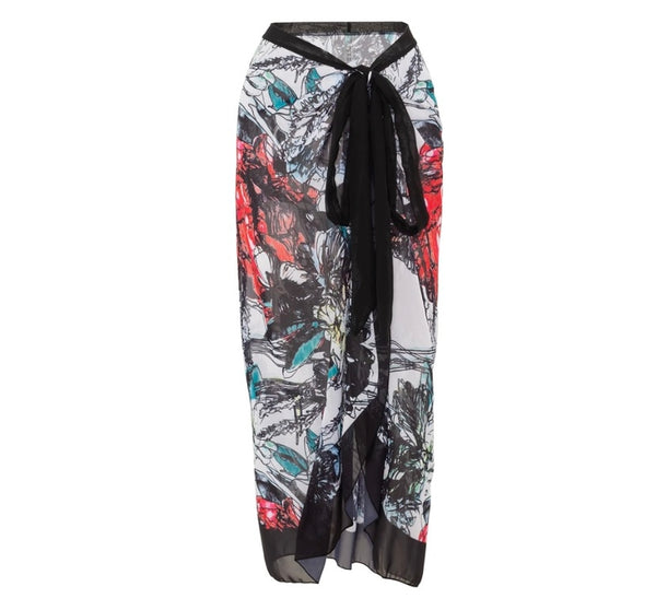 Women Sexy Colorful Print Swimsuit Cover Up Set