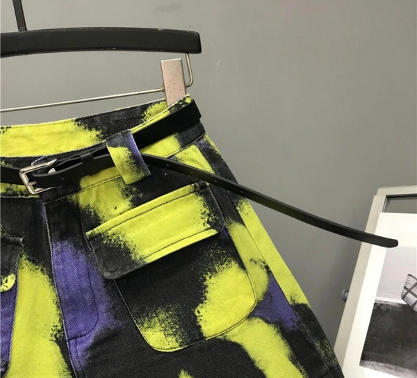 Women Colorful Pocket Fashion Shorts