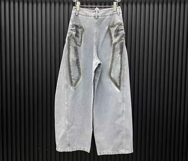 Women Fashion Bow Denim Tie Full Sleeve Two Piece Pant Set