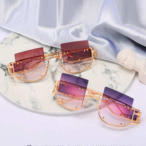Women Fashion Oversize Square Frame Sunglasses