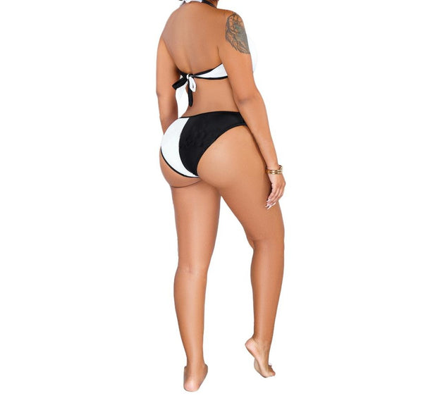 Women Sexy Color-Block Fashion Cut Out Swimsuit