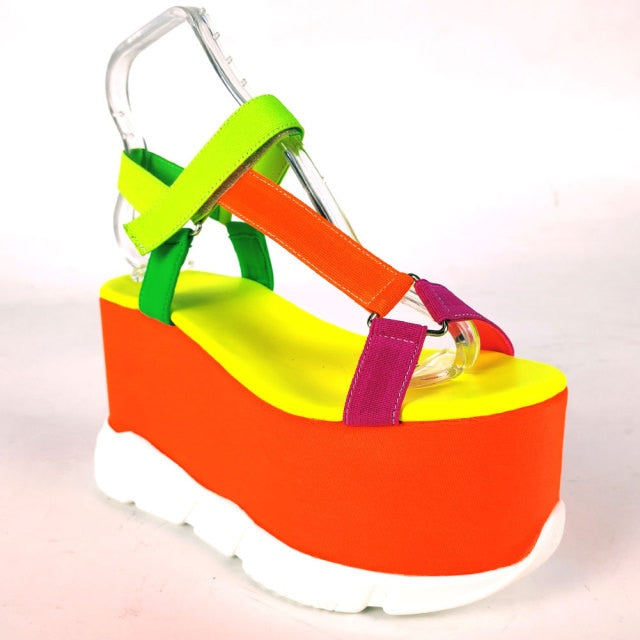 Women Colorful Fashion Thick Platform Sandals