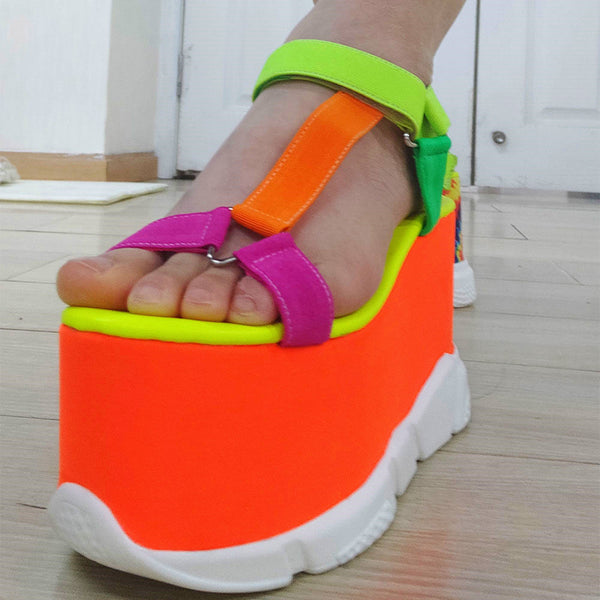 Women Colorful Fashion Thick Platform Sandals