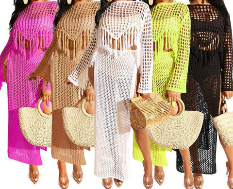 Women Sexy Two Piece Beach Wear Cover Up Set
