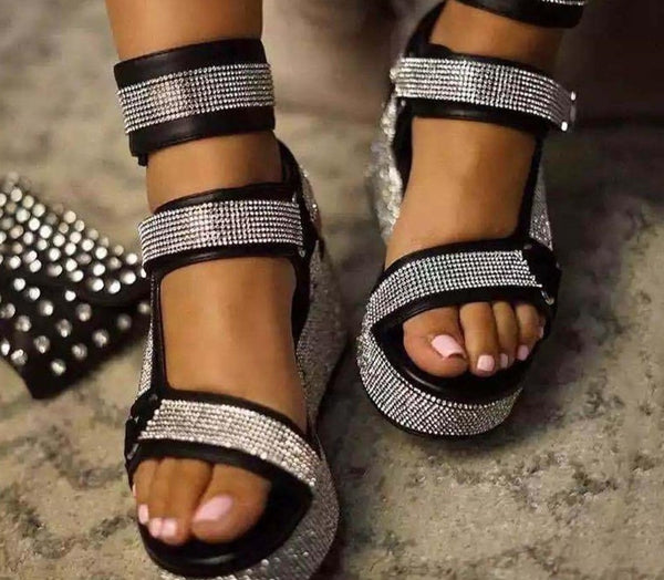 Women Rhinestone Fashion Platform Sandals